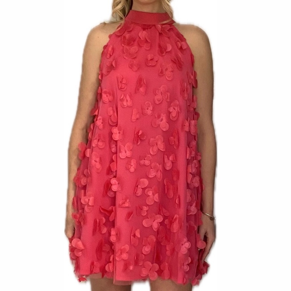 Hot Pink Dress. High Neck Line. Size M. ๐ - Picture 2 of 5